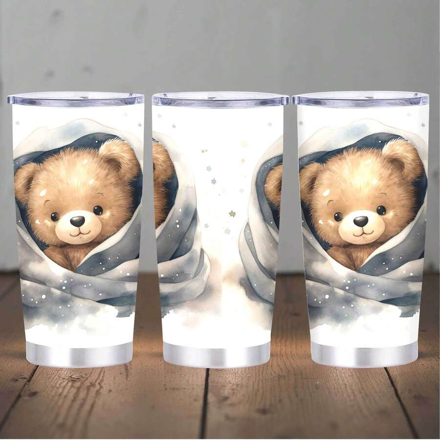 1pc 20 Oz Stainless Cup, Best Rated Travel Coffee Mug, Engineered For Minimal Heat Transfer, Kitchen Accessories, Bringing Your Own Drinks To Movie Nights, Wrapped In Wonder