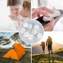 100 Pieces Portable Compressed Towels - Compact Coin Towels For Camping, Hiking, And Home Grooming | Ideal For Small Business Owners/Retailers | Easy-To-Carry Clear Bag, Camping Accessories - Không có mẫu - Xem 4