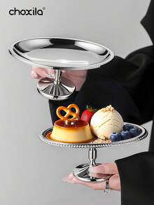 choxila 1个椭圆形冰淇淋杯，不锈钢甜点碗杯，船形甜点杯，酸奶零食糖果沙拉水果布丁杯，适用于派对、婚礼、斋月、宰牲节