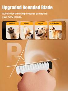 Aparador de Patas de Animais de Estimação, Cortadores de Pelo para Cães com Luz LED, Aparador de Patas Ultrabaixo Ruído para Cães e Gatos, Cortadores de Pelo Recarregáveis Sem Fio para Patas, Orelhas, Rosto, Bunda, Olhos, À Prova d'Água e Fácil de Limpar, Lâmina Alargada de 18 mm