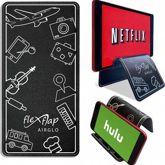Flip-Up Phone Stand & 360° Adjustable Tablet Stand, Suitable For Airplane Travel, Desk, Bed, Treadmill - Portable Foldable Design, Essential Travel Gadget To Free Up Hands