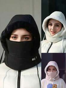 1 pieza Gorro de punto con bufanda y guantes, gorro con orejeras cálido y a prueba de viento para actividades al aire libre, uso casual, vacaciones, senderismo, esquí, accesorio de invierno, atuendos de invierno