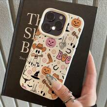 1pc TPU Material Cute Halloween Western Style Ghost Guitar Pattern Phone Case Suitable For IPhone/ Phones