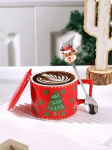 Nordic Christmas Style Mug, Creative Office Coffee Cup, Couple Home Christmas Gift Set, Christmas Decoration, Best Christmas Gift For Family And Friends - Multicolor - View 5