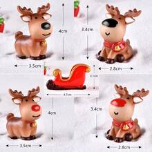 إكسسوارات ديكور سانتا وتمثال الثلج، هدايا عيد الميلاد، زخارف صغيرة من الراتنج لمناظر طبيعية صغيرة