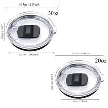 1pc 20/30 Oz Tumbler Lid Replacement Lids Compatible With 20 Oz Tumbler Spill Proof Cup Lids Covers With Magnetic Slider Switch