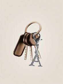 A-Z Letter Keychain - Elegant Silver Metal Letter Keyring With Lobster Clasp, Zinc Alloy Material Durable, Suitable For Vacation, Date, Beach, Shopping, Commuting And Study, Ideal For Wallet, Backpack And Car Keys - Birthday Gift And Key Accessory | Chic Keychain | Metal Keychain, Best Match For Spring/Summer - Multicolor - View 9