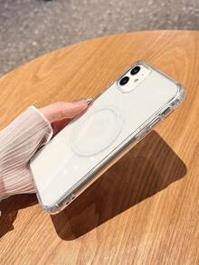 Transparent Magnetic Phone Case Compatible With IPhone 17 Promax 17pro 17 Air Clearing Protective Case Compatible With IPhone 16promax 16e 15pro 14plus 13 12mini 11 - Clear - View 7