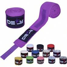 Defy - Vendas de Mano Profesionales de 457 para Boxeo Muay Thai, Vendas elásticas para Hombres y Mujeres, un par, Calavera - Morado - Ver 13