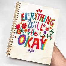 1 Inspirierendes Zitat Notizbuch, 14,2*21cm, 50 Seiten, gemischtes Blumenmuster, liniertes Papier Tagebuch, geeignet zum Schreiben, Journaling, Bibelstudium, Bürobedarf, Geburtstags- und Weihnachtsgeschenke