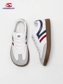 HOBIBEAR 赤足鞋，加宽舒适，北欧健走鞋，女童款，柔软橡胶鞋底，德国青少年训练鞋，户外徒步鞋 - 藍白色 - 查看 3