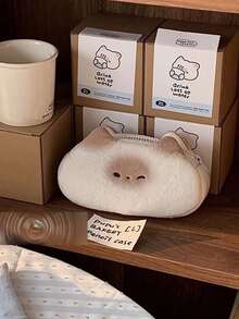 2Pcs Cute Cat Pattern Pen Bag Large Capacity Multifunctional With Zipper Pencil Case Stationery For School For Student School Supplies