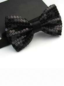 1pc Men's Suit Shirt Party Decoration Sequin Bow Tie - Multicolor - View 9