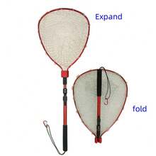 Portable Telescopic Fishing Net, High-Strength Aluminum Alloy Foldable Kayak Net, Lightweight Super Durable Rubber Fishing Net, Outdoor Fishing Accessories, Suitable For Freshwater And Saltwater - Multicolor - View 13