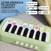 1 set de jouet de piano électronique pour l'éducation précoce, apprentissage musical interactif multifonctionnel, jouet de musique de piano de poche à tonalités multiples (certaines couleurs d'accessoires sont aléatoires)