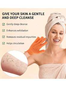 1pc/2pcs/8pcs Exfoliating Bath Gloves, Double-Sided Exfoliating Gloves, Exfoliating Bath Gloves, Body Scrubbing Gloves, Exfoliating Bath Gloves Body Cleaning Tool - Multicolor - View 8
