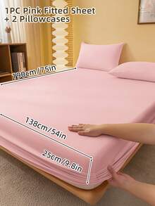 2/3 Pcs Printed Fitted Sheet Set, Bedding, Bed Sheet Set, Soft And Comfortable Bedding, Room Decor, Mother's Day Decor, Skin-Friendly Bed Cover Set For All Season, Domitory Bedding Set, Mattress Protector For Bedroom, Mother's Day Gift, Fits For Twin Full King Queen Size Bed, 1 Fitted Sheet And 2 Pillowcases, Back School Bedding, Machine Washable - 彩色 - 查看 77