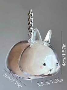 1 件透明兔毛纪念品胶囊、宠物毛发存储钥匙扣、多功能宠物纪念吊坠、毛发存储袋、宠物毛发存储和保护纪念品、密封宠物毛皮存储 DIY 纪念吊坠、送给兔子爱好者和宠物失踪同情的礼物、纪念心爱宠物的理想选择、宠物配饰、独特的个性化宠物配饰