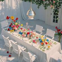 1 pièce Nappe blanche, nappe carrée de style nordique minimaliste et moderne de couleur unie, convient pour la salle à manger, les fêtes et la création d'une atmosphère romantique - Blanc - Voir 8