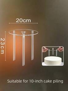 1套 4英寸 6英寸 8英寸 10英寸 12英寸 蛋糕支撑架 多层支撑垫片 透明支撑架 交错悬挂式蛋糕装饰用品 - 彩色 - 查看 8