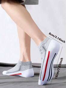 Kit 3 Pares Meia Estampada Tênis Cano Curto Soquete Algodão Conforto Moda Unissex