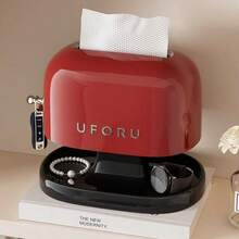 Scatola portafazzoletti di lusso minimalista, portafazzoletti a doppio strato con sollevamento a molla per casa, soggiorno, ingresso, portachiavi e portaorologio