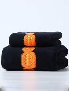 2条/1条珊瑚绒童话黑色邪恶南瓜浴室装饰毛巾，柔软吸水不掉毛男女通用沙滩/浴巾，大尺寸，适合家庭、户外泳池、午睡毯、美容院浴巾、酒店运动、家居用品、毛巾、护肤浴巾 - 多色 - 查看 18