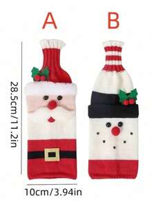 1pc capa de garrafa de papai noel e boneco de neve, decoração de restaurante de férias