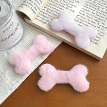 4pcs/Set Soft Plush Cat & Dog Bone Shaped Chew Toys - Soft Dental Toys For Small Dogs, Variety Of Colors, Textured Surface For Dental Health & Satisfaction, Lively Design, Soft Material