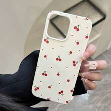 Funda para teléfono: Funda suave de lunares y cerezas blancas con gran agujero para iPhone 15 Pro Max, funda anti-caída con gran agujero para 14 Plus, funda simple y brillante a prueba de polvo, compatible con iPhone 12/12 Pro/12 Pro Max/13/13 Pro/13 Pro Max/14/14 Pro/14 Pro Max/15/15 - Estilo 1 (1 pieza) - Ver 6