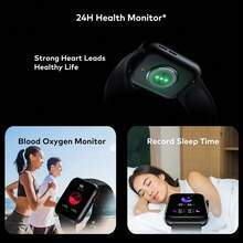 itel ISW-O11 智能手表，1.83 英寸显示屏，纤薄金属边框设计，防水，磁性充电，电池寿命更长 - 黑色 - 查看 7