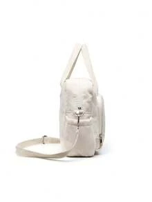 2024 New Fashion Mommy Bag Handbag, Korean Embroidered One Shoulder Crossbody Bag, Large Capacity Embroidered Bear Maternity Bag - Corduroy Beige - View 3