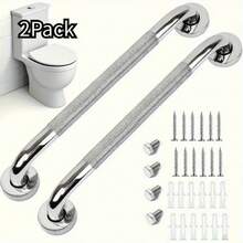 Pasamanos de  para baño de acero inoxidable, construcción robusta, pasamanos duraderos, riel de soporte UF5I - 30CM-1 PIEZA - Ver 3