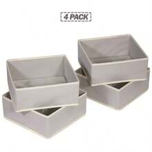 1/4 Packs Foldable Cloth Storage Box Closet Dresser Drawer Organizer Fabric Baskets Bins Containers Divider For Clothes Underwear Bras Socks Clothing