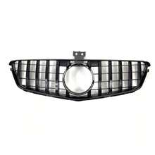 Auto-Fronthaubengrillgitter, kompatibel mit C-Klasse W204 C204 S204 2007–2014, Fronthauben-Stoßstangengrill, A20488000239744, 20488000239744 - Schwarz - Übersicht 3