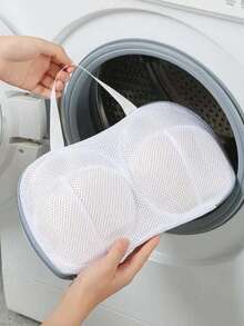 1 حقيبة غسيل حمالة صدر مع مقبض، مريحة للتعليق والتجفيف، حقيبة تخزين حمالة صدر مقاومة للغبار ومانعة للتشوه