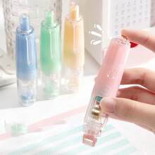 1 buc/3 buc/5 buc bandă adezivă retractabilă cu două fețe, rolă de bandă adezivă reîncărcabilă 0,23 inch x 16,40 ft, rolă de bandă adezivă cu vârf rotativ la 360° pentru scrapbooking, cărți, accesorii DIY