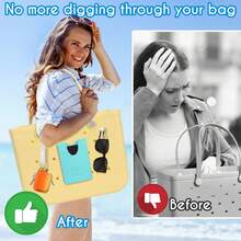 Inserts Hooks Accessories For Bogg Bags, Charms Key Holder Carabiner, Pouch Earphone Tassel Keychain Cup Holder Attachment Compatible With Simply Southern Rubber Beach Totes - White - trắng - Xem 2