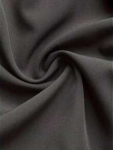 Women's High Waist Pleated Drawstring Loose Fit Pants Vacation - Black - View 4