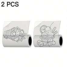 Transparent Thermal Sticker Paper For Mini Printer 57mm X 3m Printable Sticker Paper Self-Adhesive Mini Thermal Printer Stickers Papers For Pocket Thermal Printer And Most Instant Print Cameras,Christmas Printing Gift