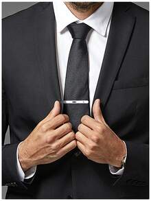 1 pezzo Fermaglio per cravatta da uomo basic da 6,2 cm, accessorio per abito monouso, essenziale per gli uomini