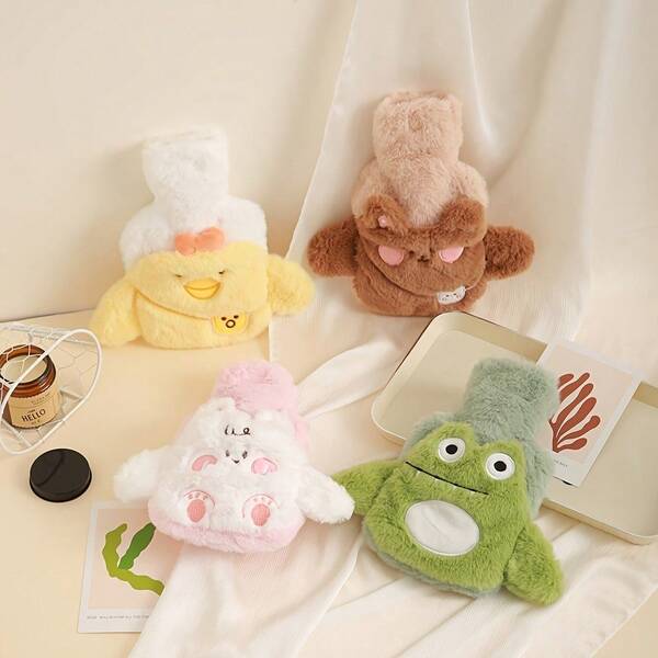 1pc Cute Rabbit Plush Hot Water Bottle, Anti-Explosion Mini Hand & Abdomen Warmer, Suitable For Home Use, Daily Household Items, Student Hand Warmer Hot Water Bag