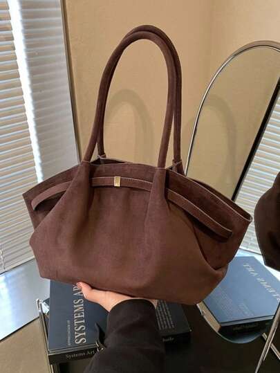 Relaxed Feeling Underarm Tote Bag, Suitable For Commuting And Going Out, 2025 New Tote Bag, Fashion Commuter Style, Similar Designs Called Pleated Dumpling Tote Bag, Versatile