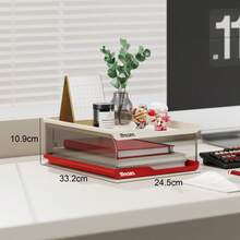 File Storage Boxes - 빨간색과 흰색 - 두 겹 - 보기 13