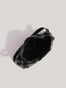 Y2K Vintage Fashion PU Leather Multi-Pocket Shoulder Messenger Bag, Perfect For Commuting And Daily Wear - Black - View 7