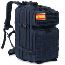 45L 3-Day Outdoor Hiking Survival Tactical Backpack With Large Capacity For Camping Equipment, Outdoor Mountaineering Hunting Backpack With MOLLE Webbing, Suitable For Outdoor Camping, Hunting, Traveling And Daily Use - 藍色 - 查看 7
