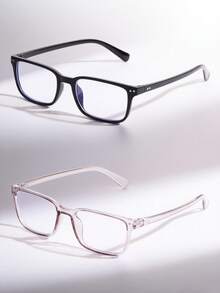 1 Par/2 Pares de Gafas de Moda Elegantes y Cuadradas - Marcos Exquisitos, Patillas Únicas, Diseño Unisex, Adecuadas para Deportes al Aire Libre, Fiestas, Vacaciones, Viajes, Conducción, Pesca y Accesorios de Fotografía - Materiales Premium de Alta Calidad - transparente - Ver 14