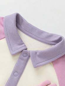 女婴秋季运动衫柔软透气耐穿舒适日常穿着 - 乳白 - 查看 6