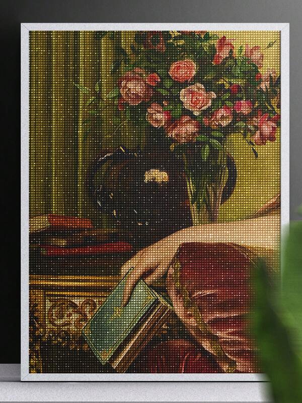 | لوحة الماس DIY 5D | طقم لوحة الماس نمط الحياة الأرستقراطي القديم. لوحة زيتية واقعية مفصلة لمشاهد حياتية يومية. ألماس HD، لوحة زخرفية يدوية، مجموعة فسيفساء كاملة من الراين ستون، تمارين لمهارات DIY والتركيز.