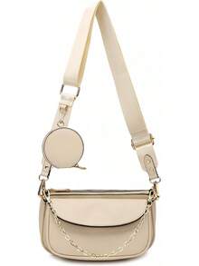 Multi Pochette Crossbody Bags For Women PU Leather Shoulder Handbag 3pcs Set-2025 - 深藍色 - 查看 9